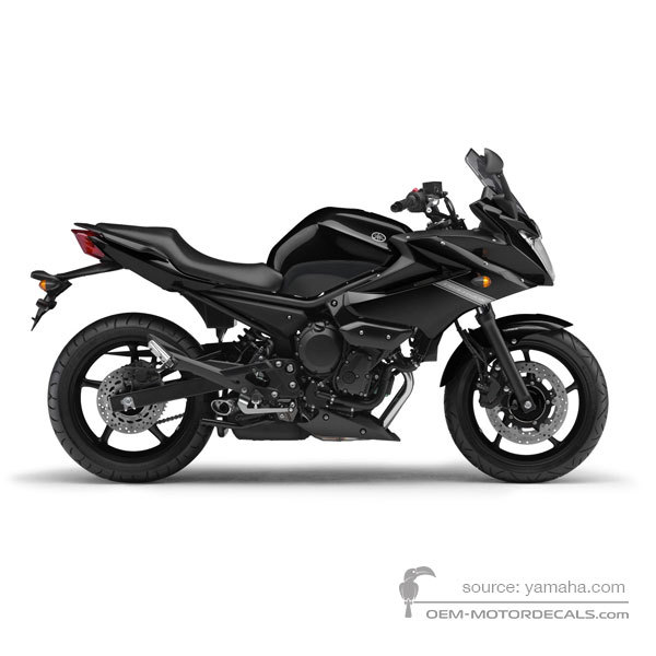 Stickers voor Yamaha XJ6S DIVERSION 2011 - Zwart • Yamaha OEM Stickers