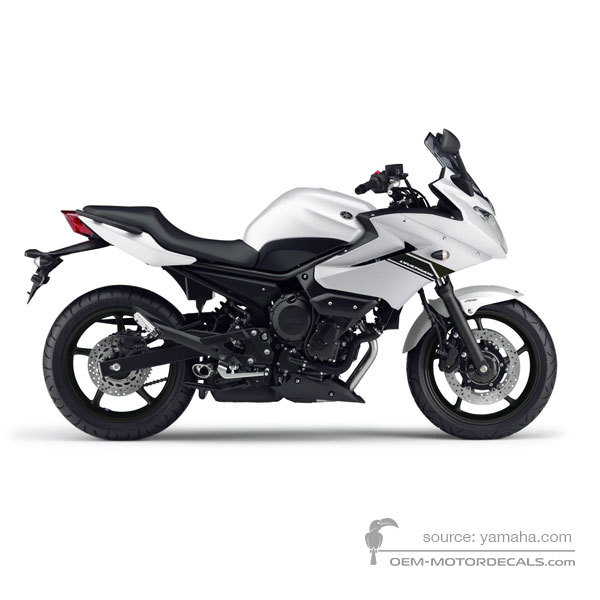 Stickers voor Yamaha XJ6S DIVERSION 2013 - Wit • Yamaha OEM Stickers