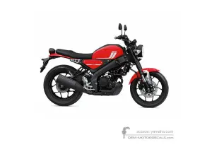 Decals for Yamaha XSR125 2021 - Red • Yamaha OEM Decals