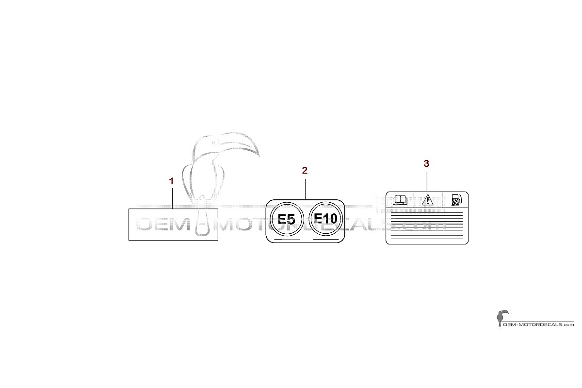 Adesivi per Yamaha XSR125 2024 - Etichette di avvertenza • Yamaha Adesivi OEM