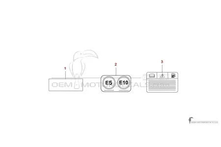 Yamaha XSR125 2024 - Caution labels
