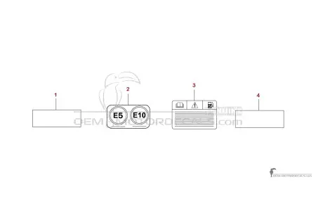 Yamaha XSR125 2025 - Caution labels