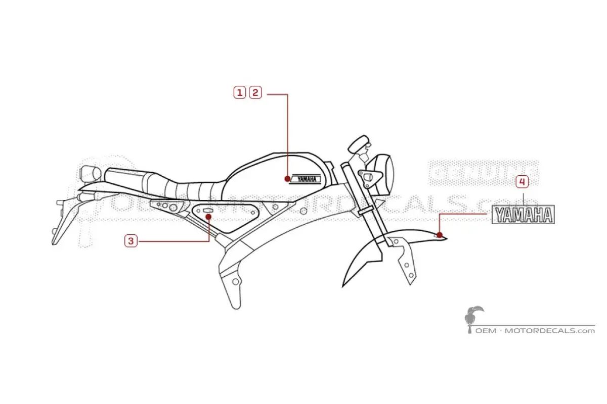 Decals for Yamaha XSR125 2026 • Yamaha OEM Decals