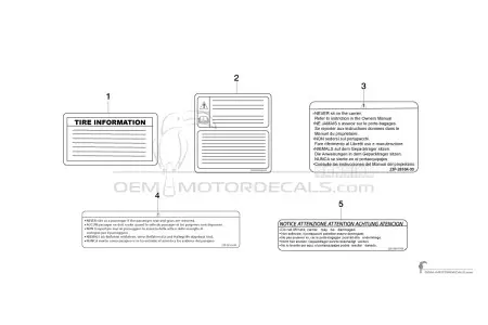 Yamaha XT1200Z SUPER TENERE - Caution labels