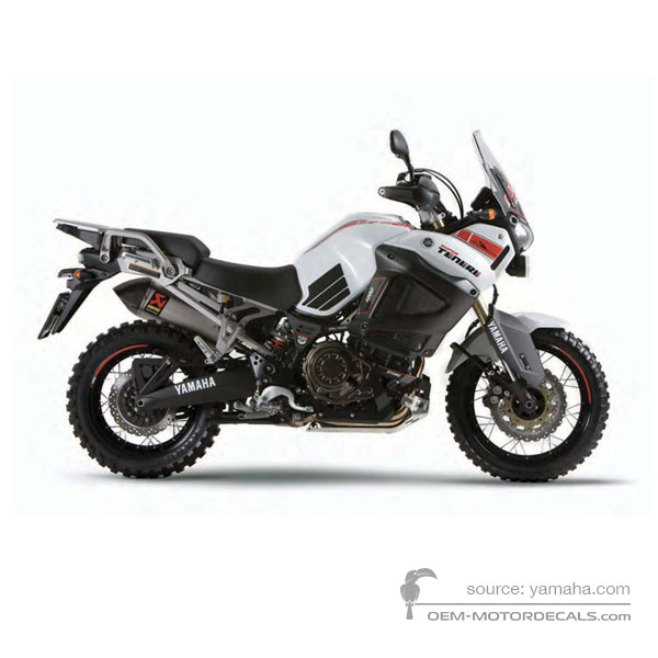 Naklejki do Yamaha XT1200Z SUPER TENERE World Crosser 2014 - White • Yamaha Naklejki OEM