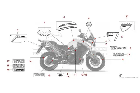 Yamaha XT1200Z SUPER TENERE World Crosser 2017 - Blanc