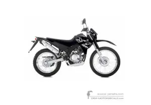 Aufkleber für Yamaha XT125R 2005 - Schwarz • Yamaha OEM-Aufkleber