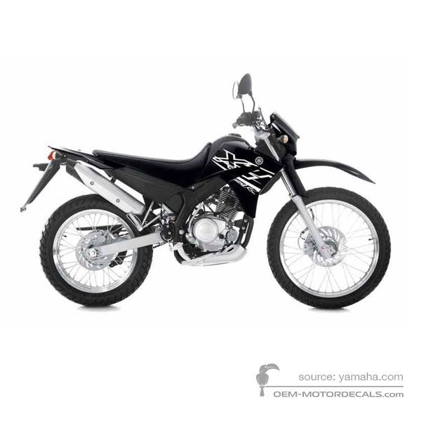 Aufkleber für Yamaha XT125R 2005 - Schwarz • Yamaha OEM-Aufkleber