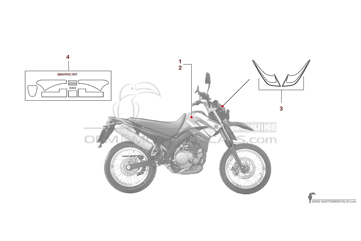 Autocollants pour Yamaha XT125X 2006 - Bleu • Yamaha Autocollants OEM