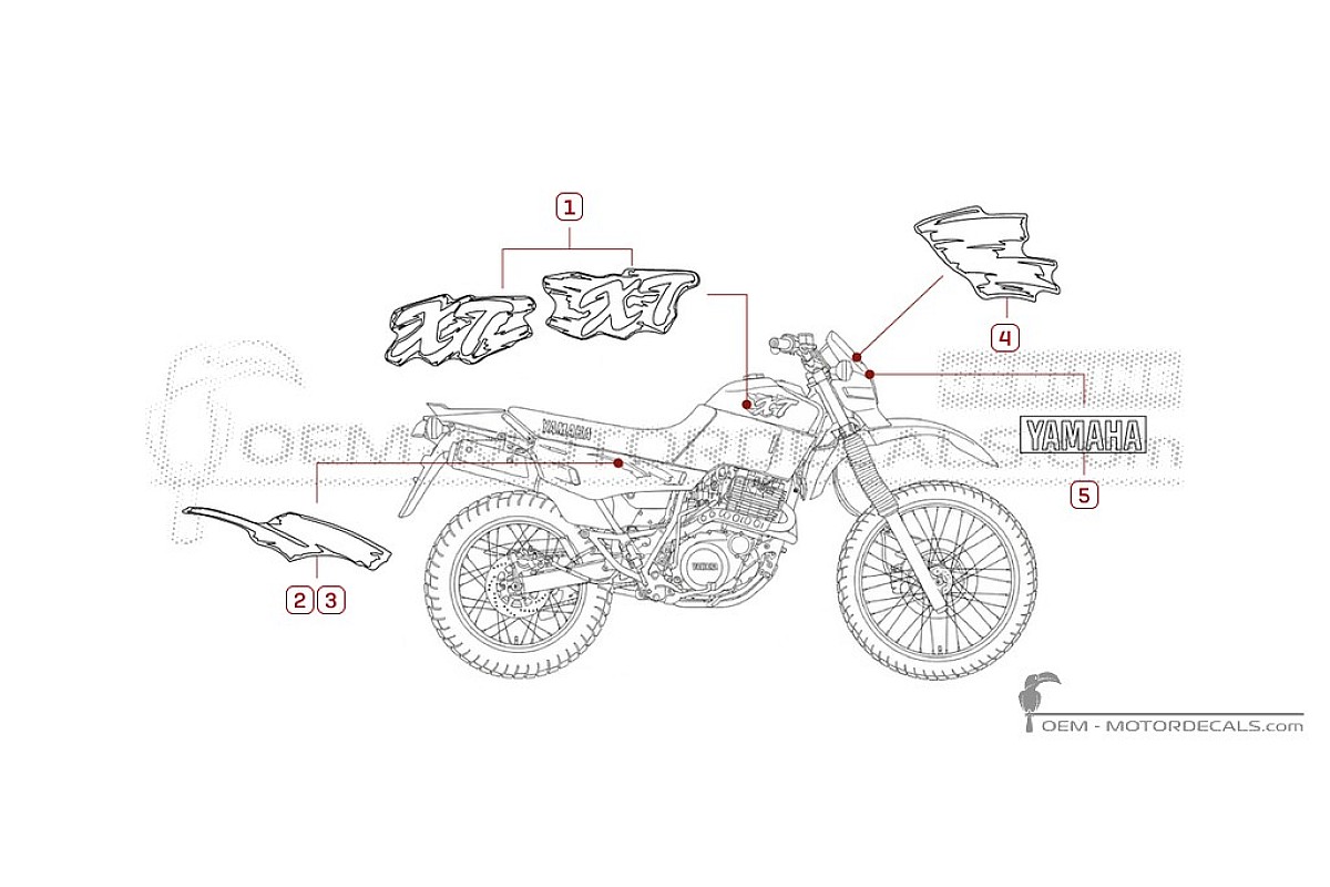 Pegatinas para Yamaha XT600 1991 • Yamaha Pegatinas OEM