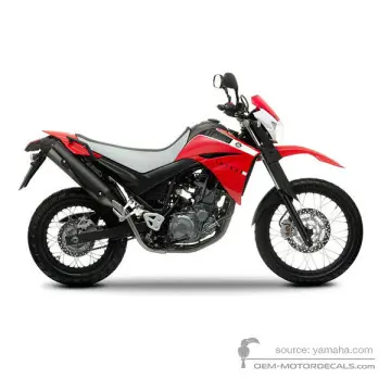 Yamaha XT660R 2009 - Rood - Vivid Yellowish Red 1