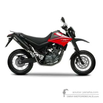 Yamaha XT660X 2010 - Rood - Vivid Yellowish Red 1