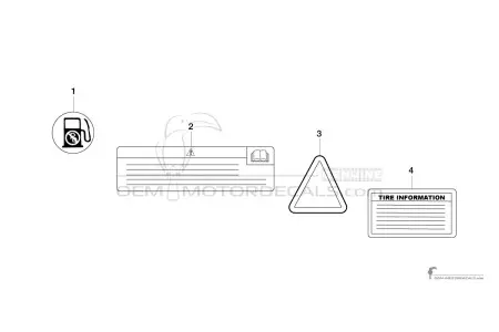 Yamaha XT660X - Caution labels
