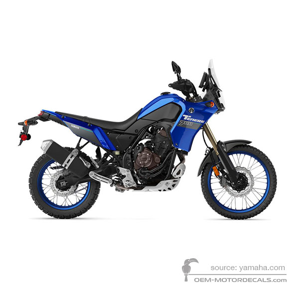Decals for Yamaha XTZ690 TENERE 700 2024 - Blue • Yamaha OEM Decals
