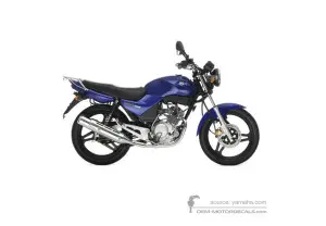 Decals for Yamaha YBR125 2005 - Blue • Yamaha OEM Decals