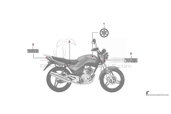 Yamaha YBR125 2005 - Rot