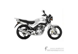 Pegatinas para Yamaha YBR125 2006 - Gris • Yamaha Pegatinas OEM
