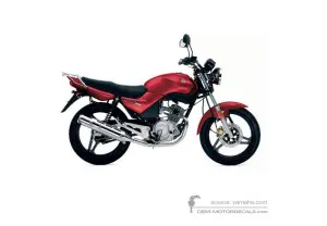 Pegatinas para Yamaha YBR125 2006 - Rojo • Yamaha Pegatinas OEM