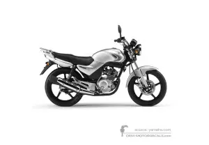 Pegatinas para Yamaha YBR125 2007 - Gris • Yamaha Pegatinas OEM