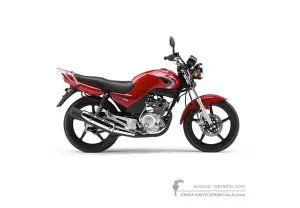 Pegatinas para Yamaha YBR125 2007 - Rojo • Yamaha Pegatinas OEM
