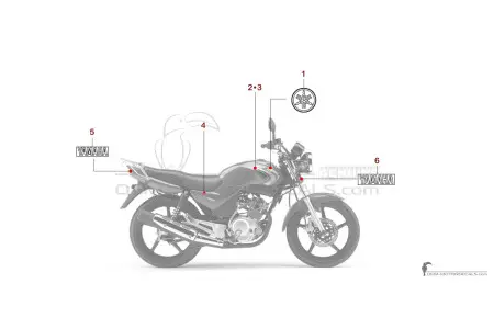 Yamaha YBR125 2007 - Rouge
