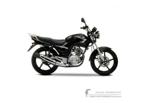 Autocollants pour Yamaha YBR125 2009 - Noir • Yamaha Autocollants OEM