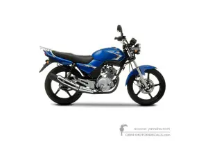 Autocollants pour Yamaha YBR125 2009 - Bleu • Yamaha Autocollants OEM