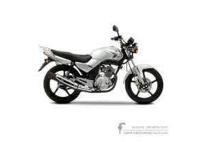 Autocollants pour Yamaha YBR125 2009 - Gris • Yamaha Autocollants OEM