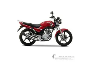 Autocollants pour Yamaha YBR125 2009 - Rouge • Yamaha Autocollants OEM