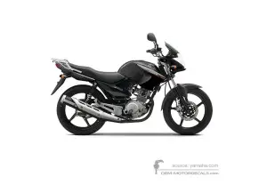 Aufkleber für Yamaha YBR125 2014 - Schwarz • Yamaha OEM-Aufkleber