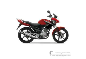 Pegatinas para Yamaha YBR125 2014 - Rojo • Yamaha Pegatinas OEM