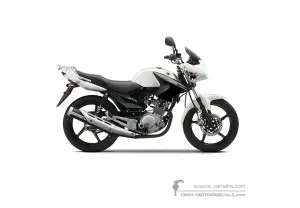 Pegatinas para Yamaha YBR125 2014 - Blanco • Yamaha Pegatinas OEM