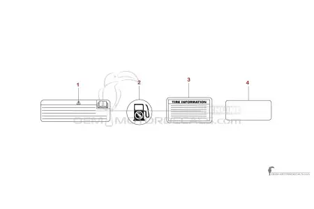 Yamaha YBR125 2014 - Caution labels
