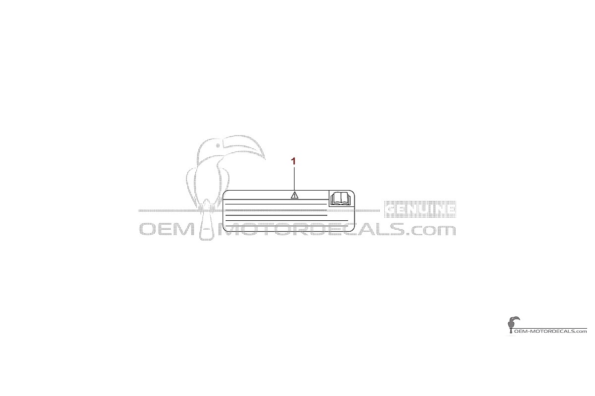 Aufkleber für Yamaha YBR125 2017 - Vorsichtsetiketten • Yamaha OEM-Aufkleber