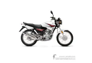 Decals for Yamaha YBR125E 2021 - White • Yamaha OEM Decals