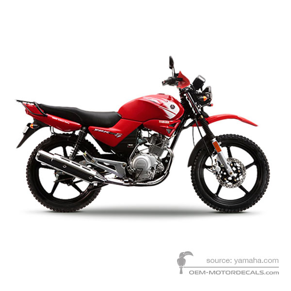 Stickers voor Yamaha YBR125G 2017 - Rood • Yamaha OEM Stickers