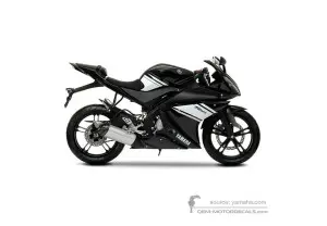 Autocollants pour Yamaha YZF R125 2009 - Noir • Yamaha Autocollants OEM