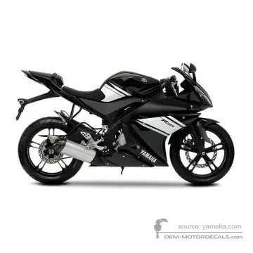 Yamaha YZF R125 2009 - Zwart - Black Metallic X