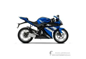 Autocollants pour Yamaha YZF R125 2009 - Bleu • Yamaha Autocollants OEM