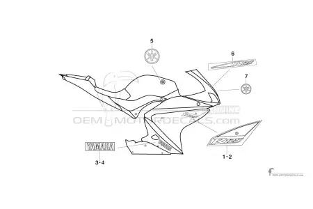 Yamaha YZF R125 2010 - Blanc