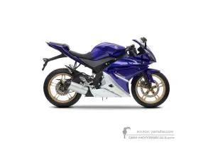 Autocollants pour Yamaha YZF R125 2012 - Bleu • Yamaha Autocollants OEM