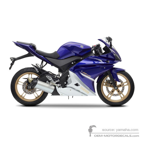 Stickers voor Yamaha YZF R125 2012 - Blauw • Yamaha OEM Stickers