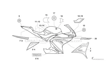 Yamaha YZF R125 2012 - Blanc