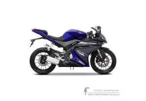 Autocollants pour Yamaha YZF R125 2014 - Bleu • Yamaha Autocollants OEM