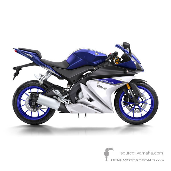 Decals for Yamaha YZF R125 2016 - Blue • Yamaha OEM Decals