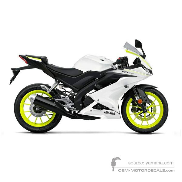 Pegatinas para Yamaha YZF R125 2019 - Blanco • Yamaha Pegatinas OEM