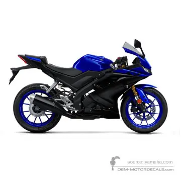 Yamaha YZF R125 2019 - Niebieski - Deep Purplish Blue Metallic C