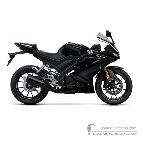 Decals for Yamaha YZF R125 2020 - Black • Yamaha OEM Decals