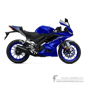 Yamaha YZF R125 2020 - Niebieski - Deep Purplish Blue Metallic C