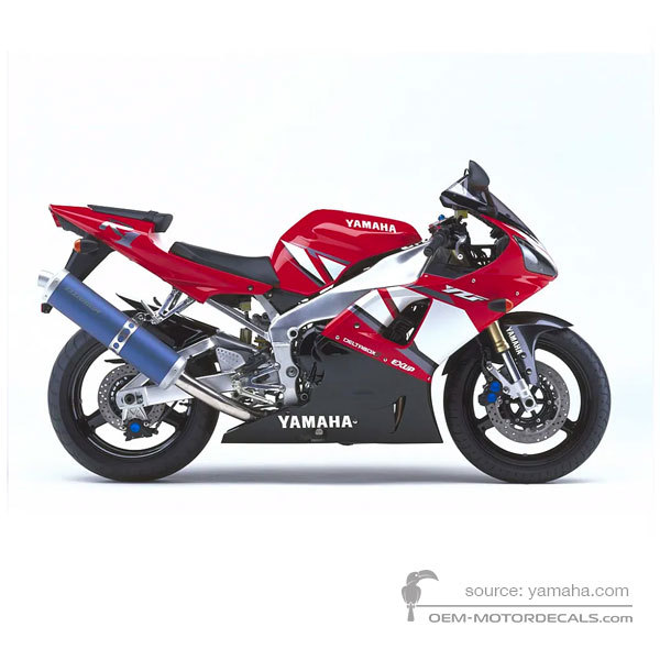 Decals for Yamaha YZF R1 2001 - Red • Yamaha OEM Decals